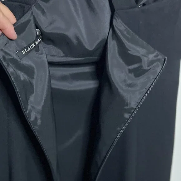 Black Halo Jackie ) Black Sheath Dress Career Lined Size S - Picture 7 of 8